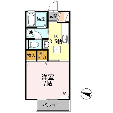 越後石山駅 徒歩9分 1階の物件間取画像